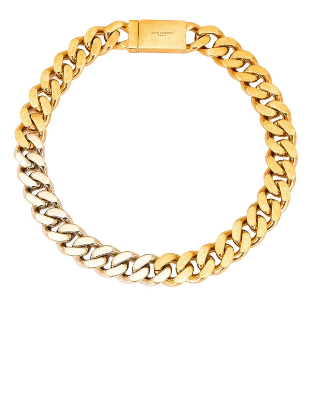 Saint Laurent Gold Link Collar Necklace - Picture 1 of 6